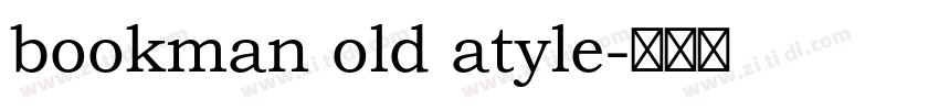 bookman old atyle字体转换